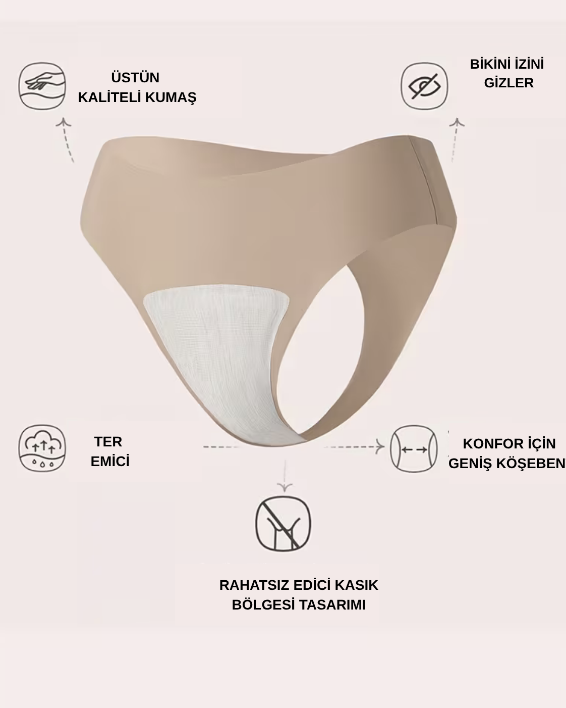 Bikini Bölgesi İz Önleyici Külot